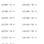 1 Digit By 3 Digit Division Worksheets Tutorial Worksheet