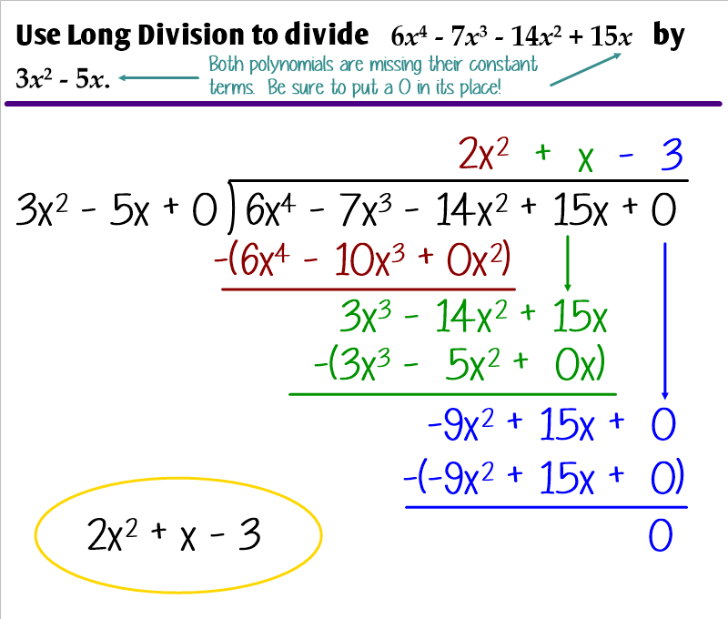 6 5 Dividing Polynomials Ms Zeilstra s Math Classes