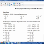 Answer Key Multiplying Dividing Scientific Notation WS