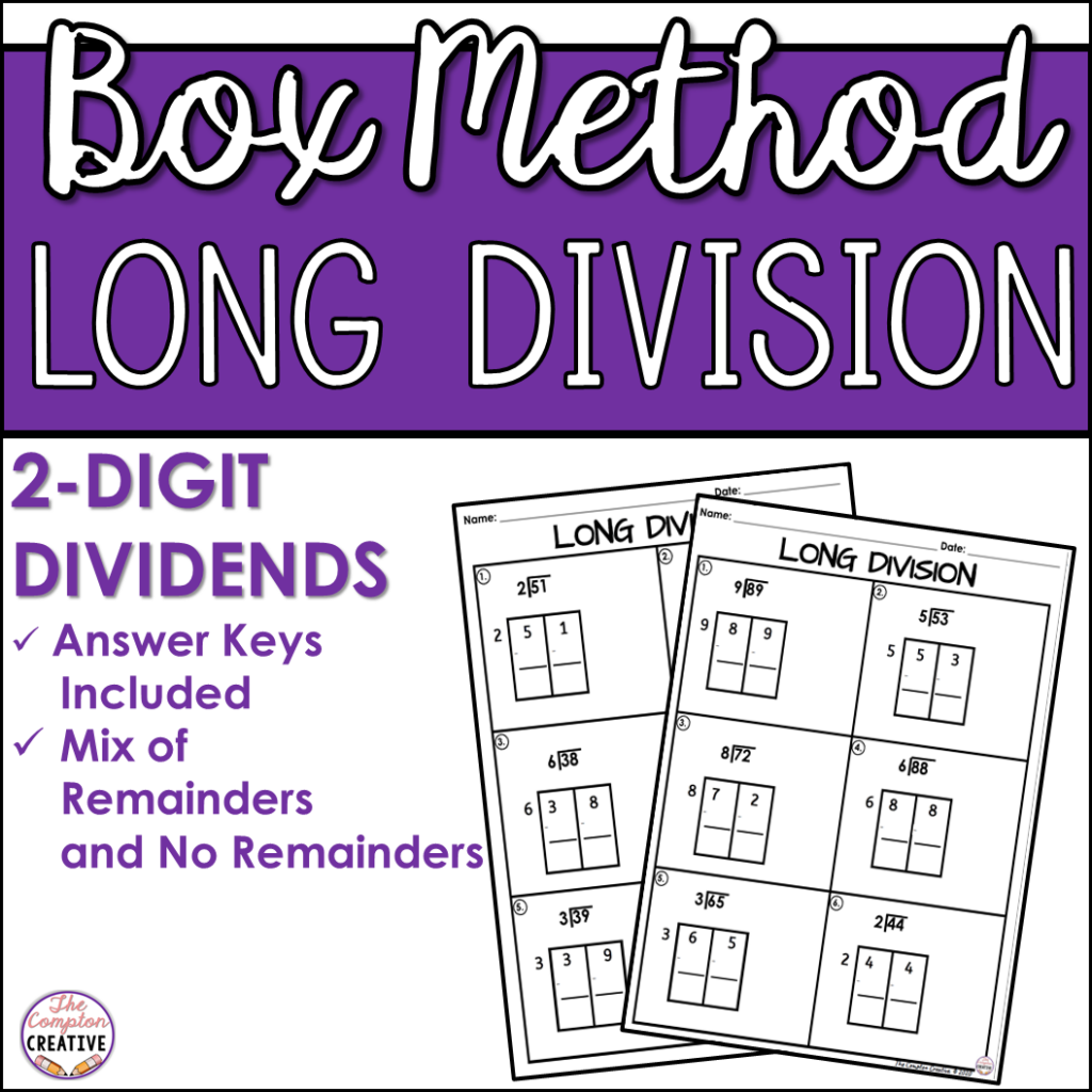  Box Method Division Worksheets Free Download Goodimg co