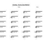 Bus Stop Division Worksheet with Answers Teaching Resources