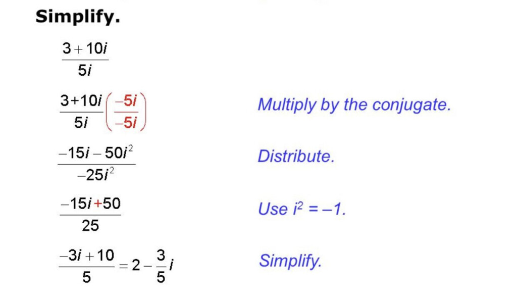  Dividing Complex Numbers Worksheet Free Download Gmbar co