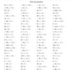 Dividing Integers Mixed Signs Range 12 To 12 A