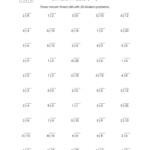 Division Facts 0 5 Worksheet A Name