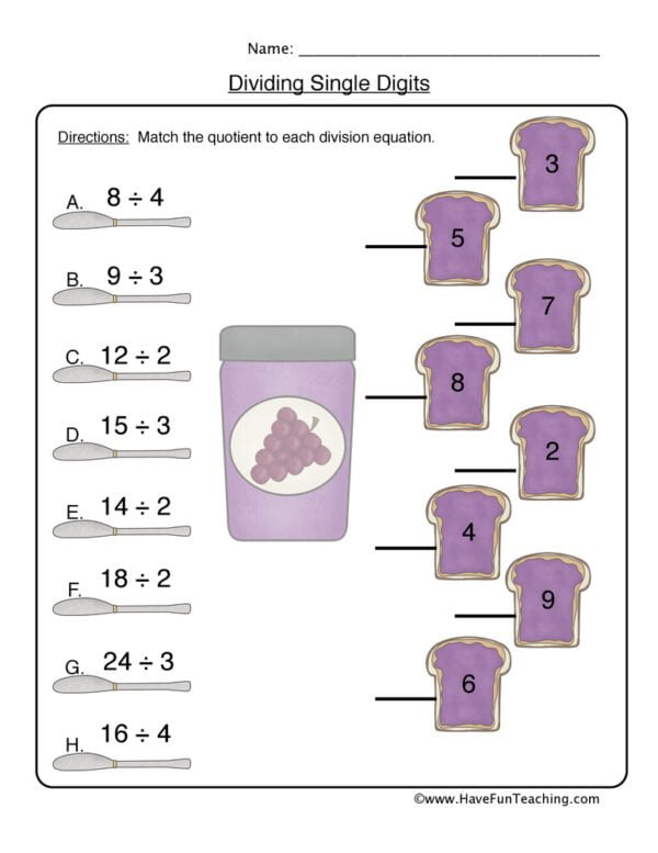 Division Fast Facts Worksheets WorksheetsCity