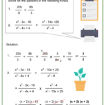 Division Of Rational Algebraic Expressions Themed Worksheets