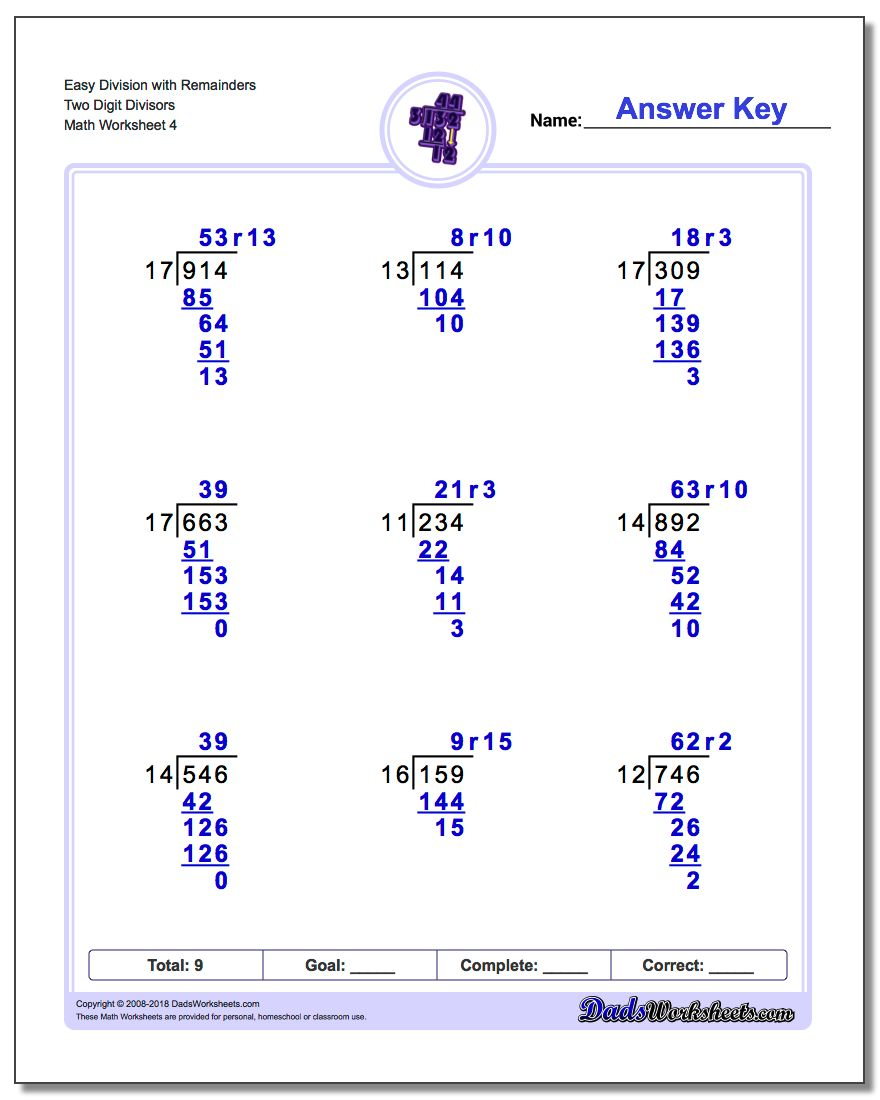 Division With Multi Digit Divisors