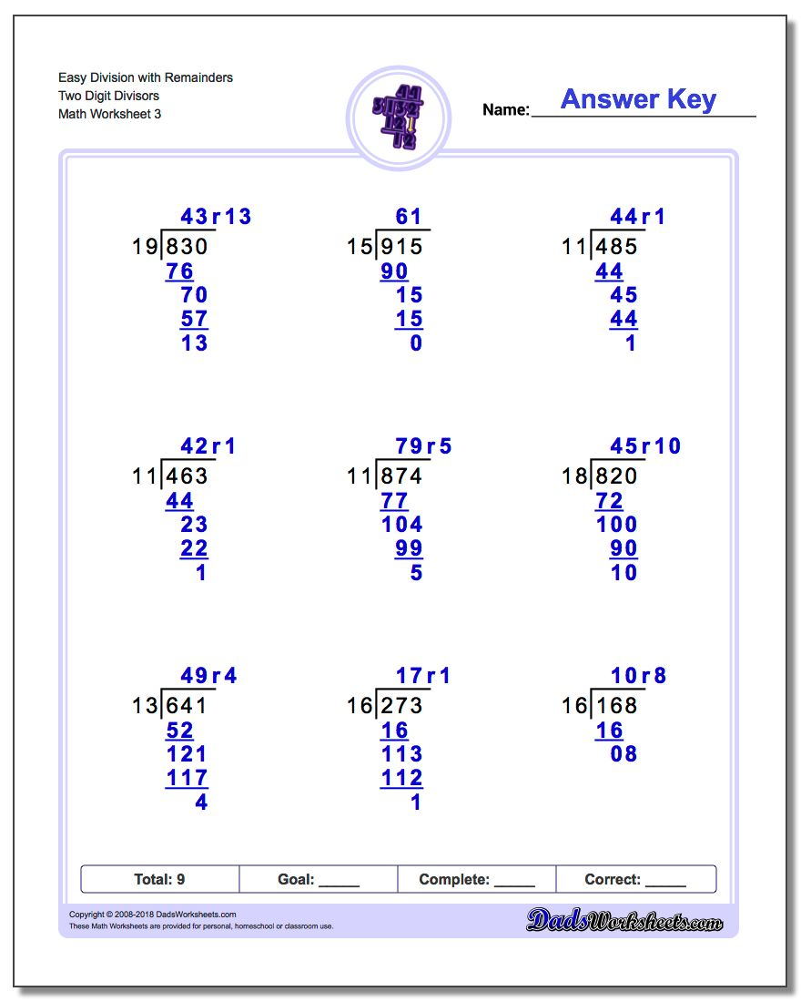 Division With Multi Digit Divisors