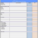 Divorce Splitting Assets Worksheet Spreadsheet PDF Download