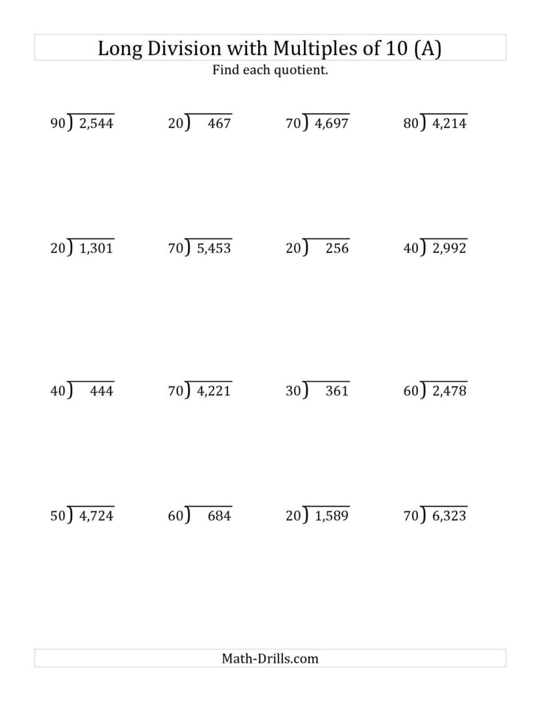 Free Printable Long Division Worksheets 5Th Grade Free Printable