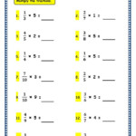 Grade 3 Maths Worksheets 7 8 Multiplying And Dividing Fractions