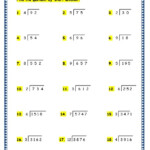 Grade 3 Maths Worksheets Division 6 6 Short Division Without