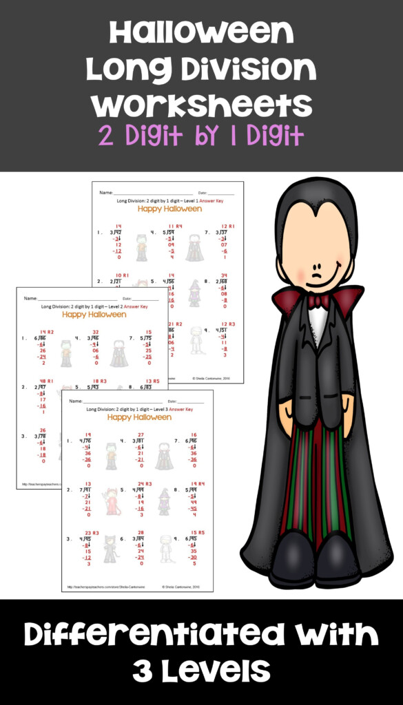 Halloween Math Is Fun For Kids With These Printable Long Division 