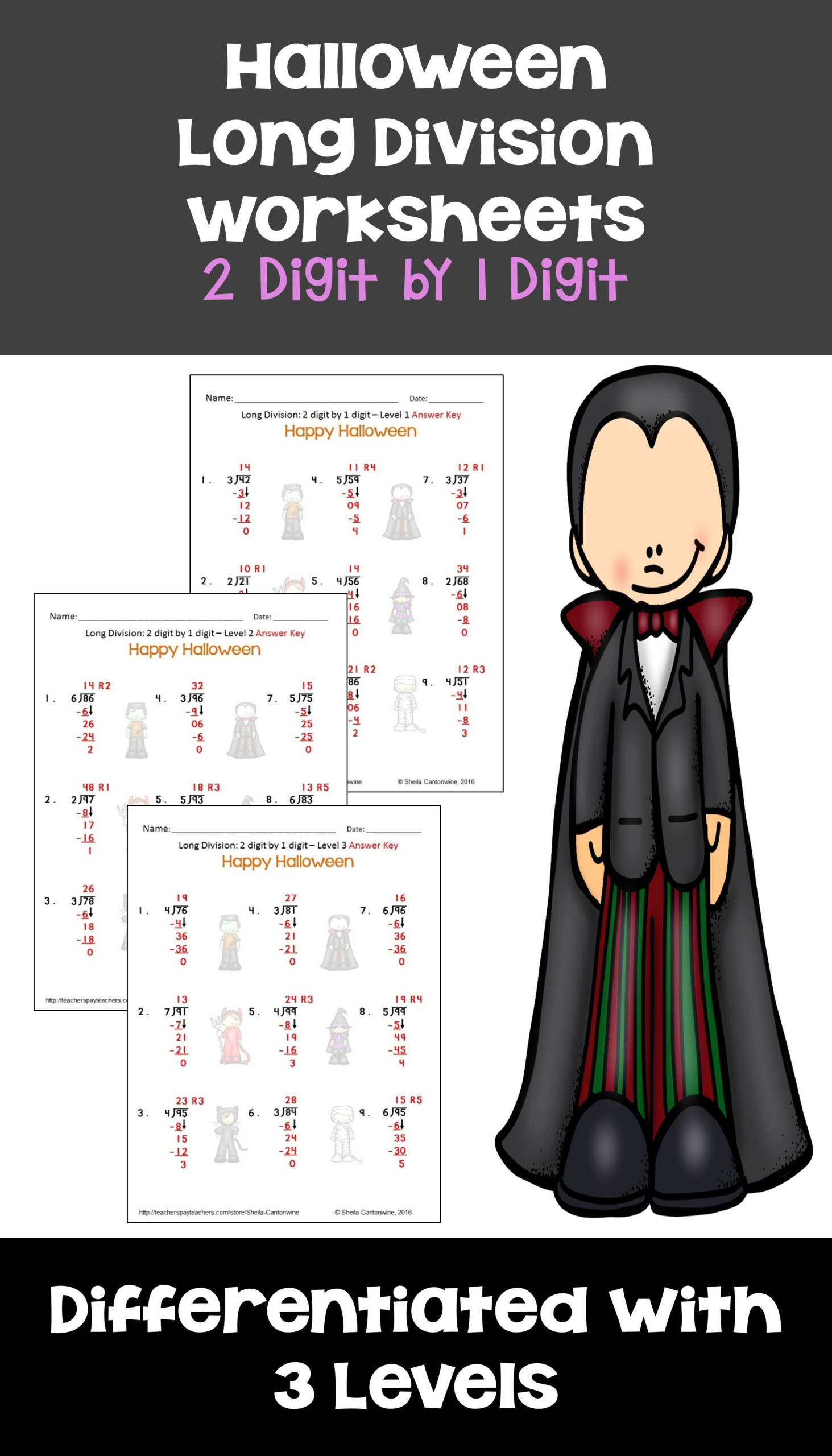 Halloween Math Is Fun For Kids With These Printable Long Division 