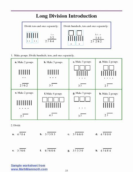 Introduction To Division Worksheets Popular Long Division Introduction