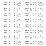 Inverse Relationships Multiplication And Division Range 1 To 9 A