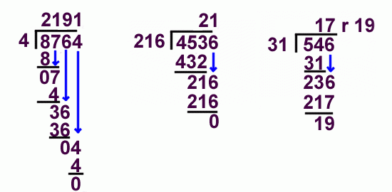 Kids Math Long Division