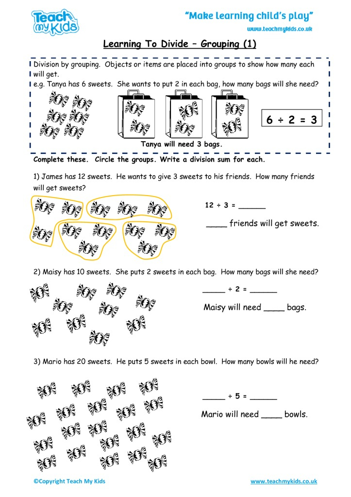 Learning To Divide Grouping TMK Education