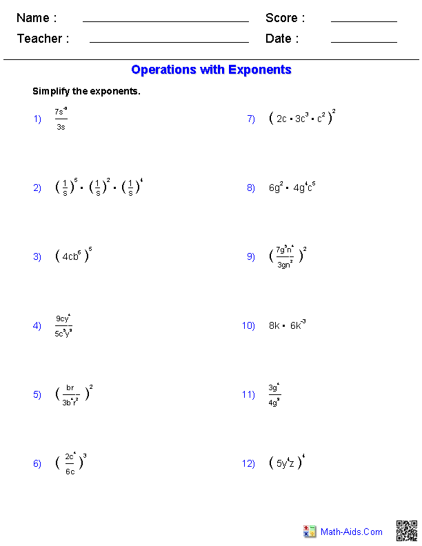 Math Aids Com Order Of Operations Answers SEMERBAKWARRIOR