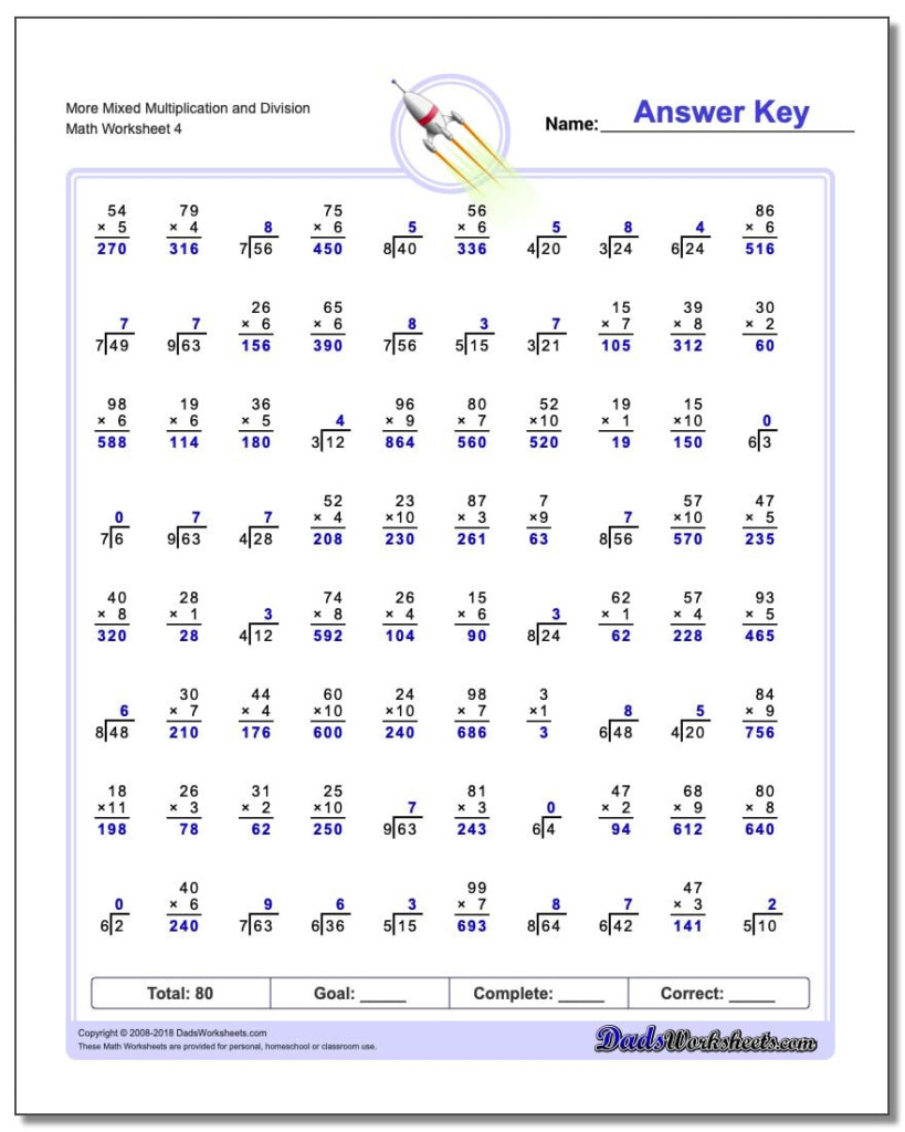 Mixed Multiplication And Division