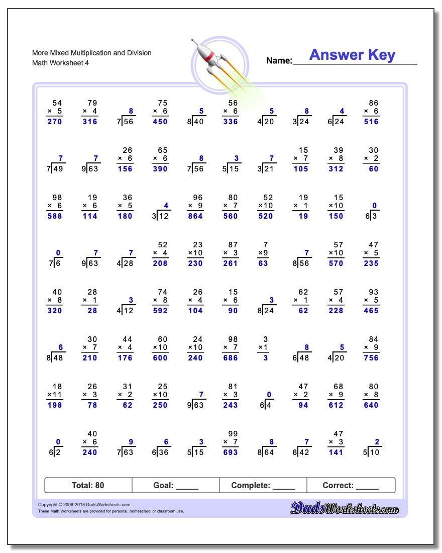 Mixed Multiplication And Division