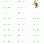 Mixed Multiplication And Division Facts Printable Grade 2 Math Worksheet