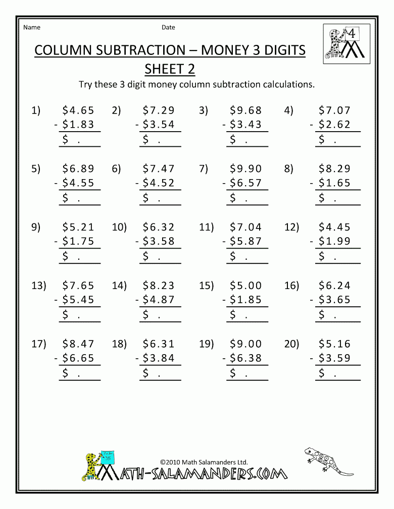 Multiplication Worksheets 4Th Grade PrintableMultiplication