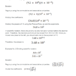 Multiplying And Dividing Scientific Notation Worksheet With Answer Key