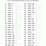 Printable Division Sheets