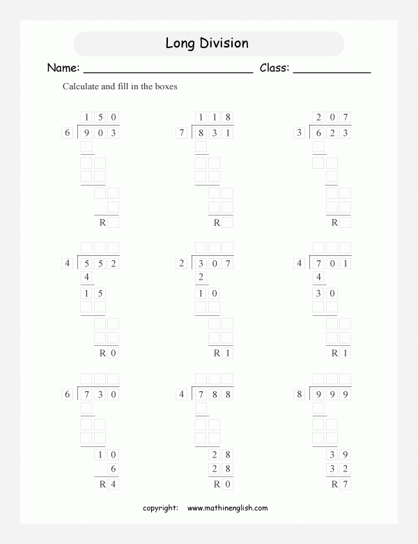 Printable Primary Math Worksheet For Math Grades 1 To 6 Based On The