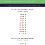 Recall Division Facts From The 2 5 And 10 Times Tables Worksheet EdPlace