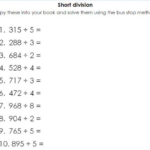 Short Division Problems Year 5 Pic nation