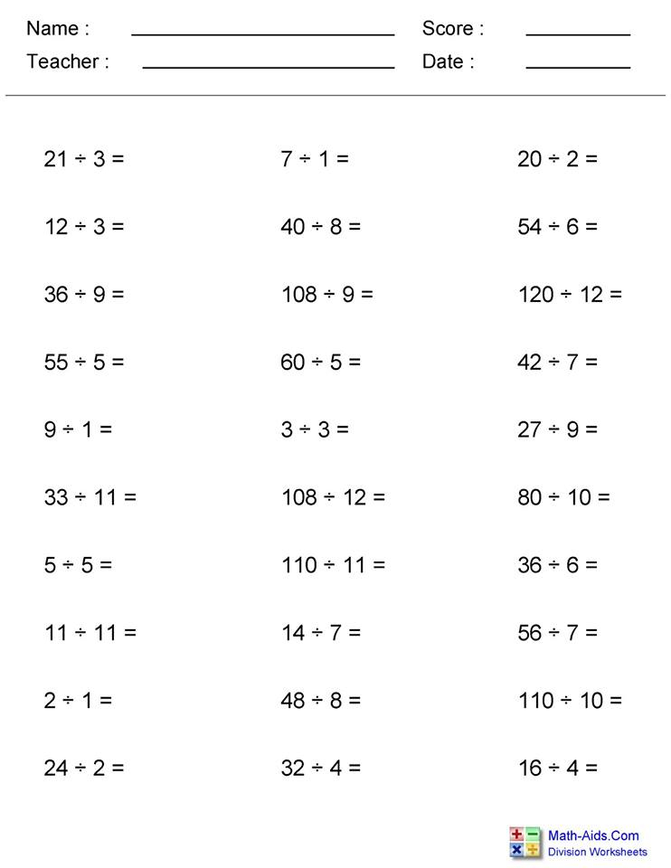 Simple Division Worksheet A Hoeden Homeschool Support