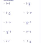 Solve One Step Equation Multiplication And Division One Step