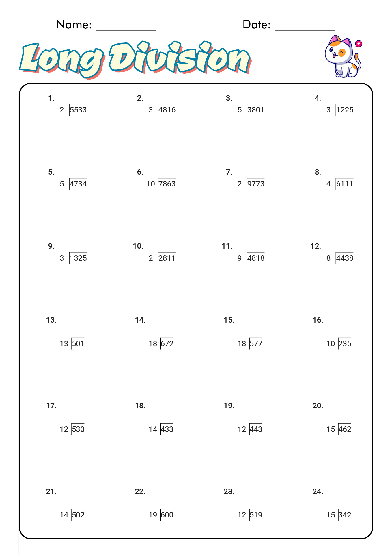 Worksheet For Beginning Division Printable Worksheets And Activities