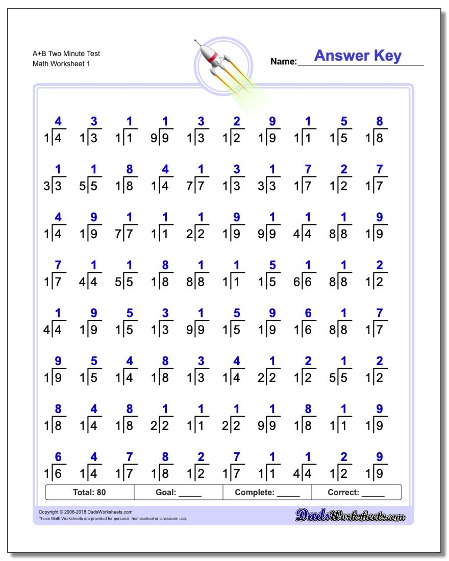 Worksheet Mad Minute Division Grass Fedjp Worksheet Study Site