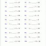 Worksheets For Basic Division Facts grades 3 4 Multiplication And