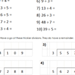 Year 5 6 Short Division bus Stop Introducing Remainders Worksheets