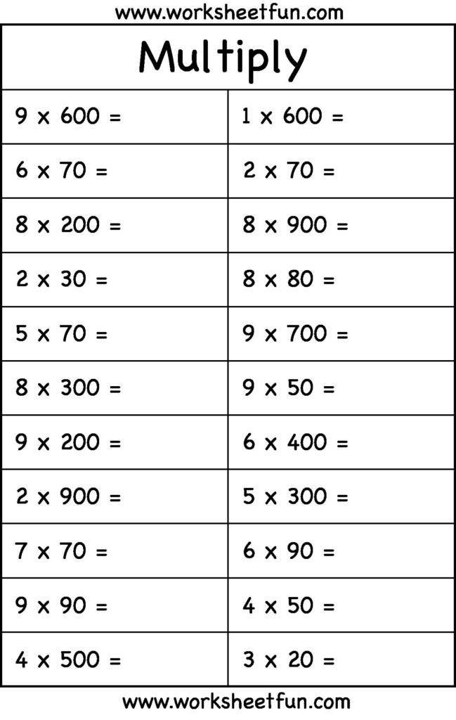 1 Dividing Decimals By 10 100 And 1000 Worksheet Printable Dividing 