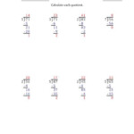 2 Digit By 1 Digit Long Division With Remainders And Steps Shown On