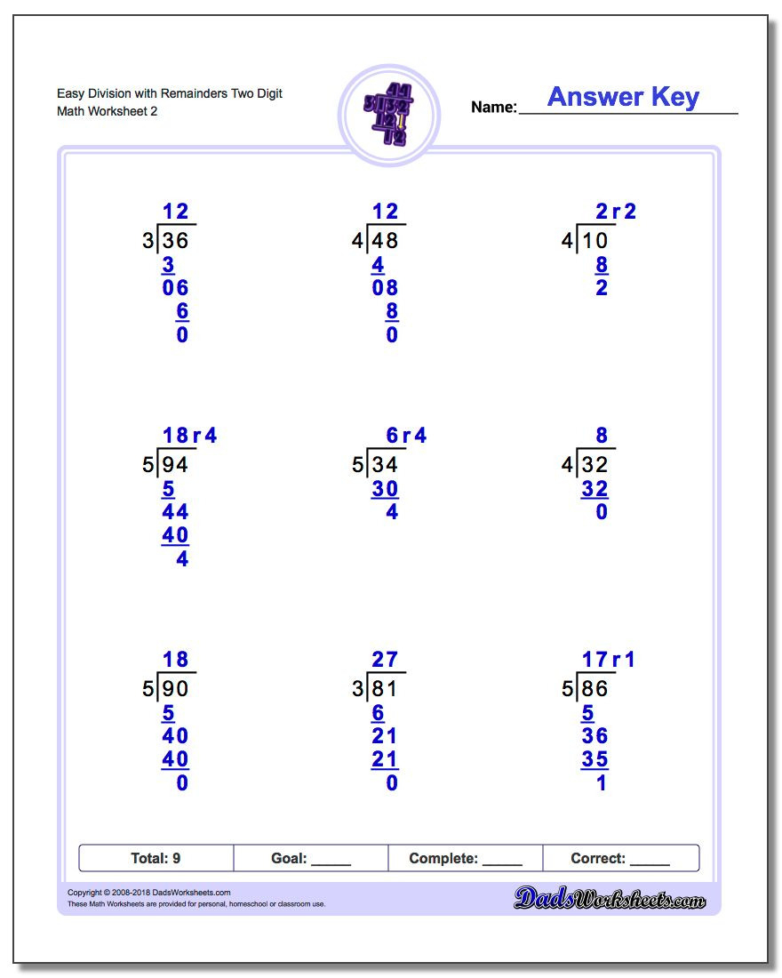 2 Digit Division Worksheets Db excel