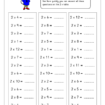 2x Table Speed Check Up To 2 X 12 Multiplication By URBrainy