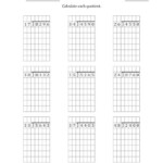 4 Digit By 2 Digit Long Division With Grid Assistance And NO Remainders A