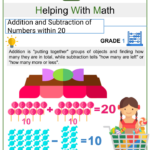 Addition And Subtraction Of Numbers Within 20 1st Grade Math Worksheets