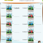 Auto Wheels Math Worksheet For Grade 1 Free Printable Worksheets