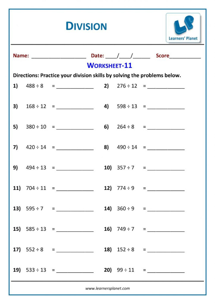 CBSE Third Grade Math Division Printable Worksheets Quiz Video 