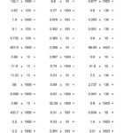 Decimal 10 100 Or 1000 horizontal 45 Per Page A Decimals