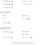 Dividing Polynomials Long And Synthetic Division Worksheet Answers Db