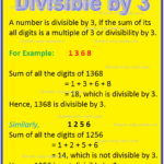 Divisible By 3 Test Of Divisibility By 3 Rules Of Divisibility By 3