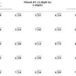 Division 2 Digit By 1 Digit Division Worksheets Number Names